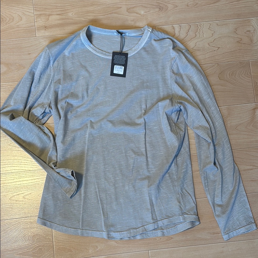 Buck Mason Gray Long Sleeve Shirt size M NWT
